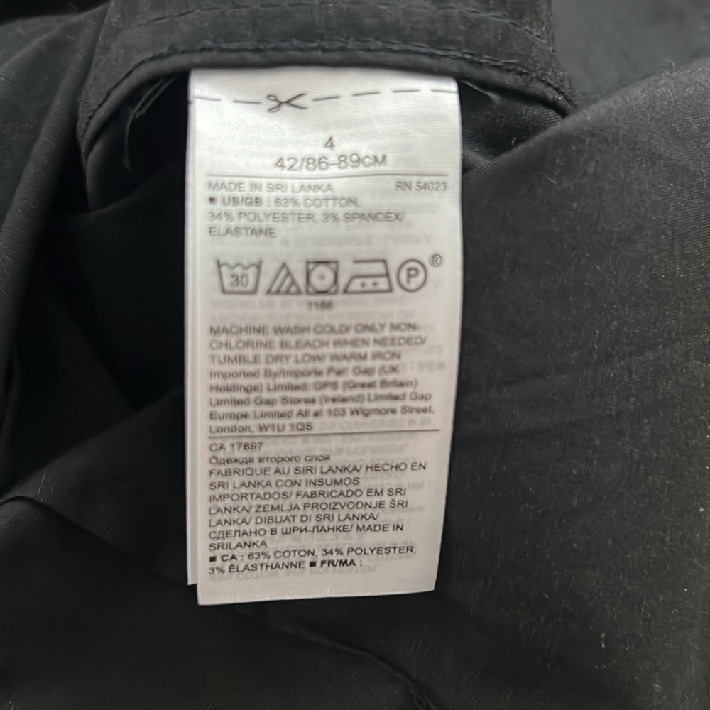 Banana Republic Riley tailored fit button down black long sleeve fitted | sz 4 - Picture 9 of 10